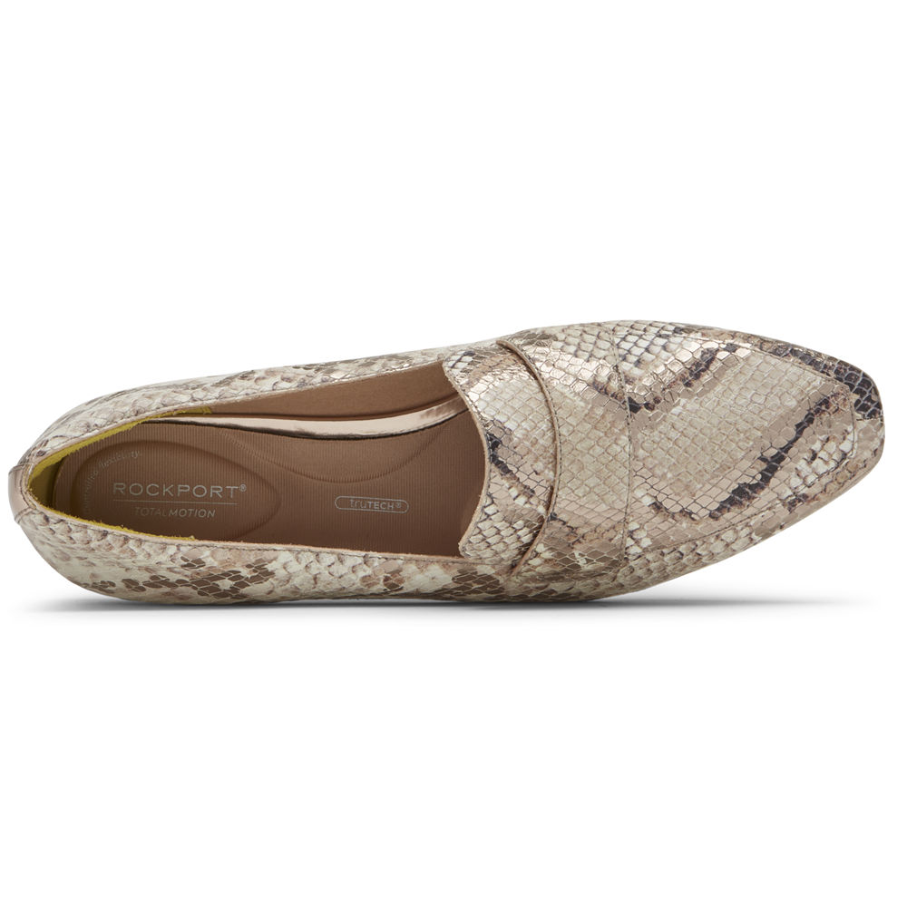 Rockport Womens Loafers Beige - Total Motion Laylani - UK 409-GHNYAL